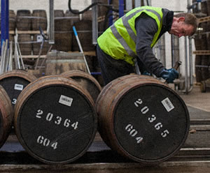 Cask handling at Glenmorangie